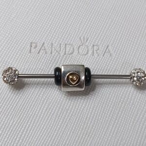 PandoraSilver 14k Vintage Heart Of Gold Two Tone Charm (2 Listed Separately)